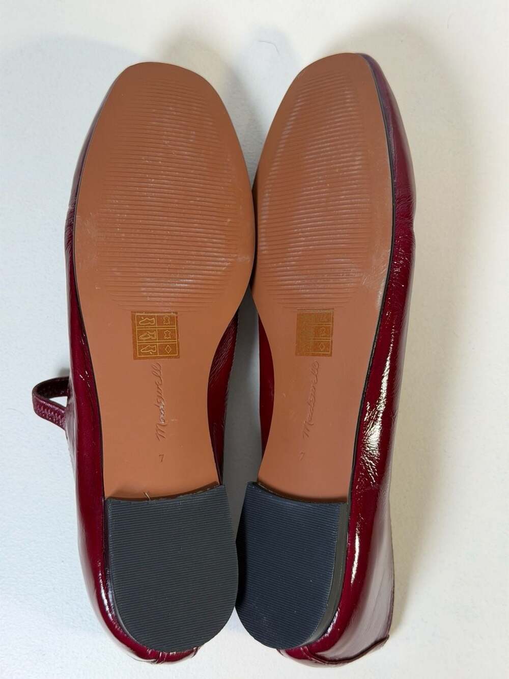 Madewell The Greta Ballet Flat in Patent Leather - Burgundy Size 7 - Picture 5 of 6